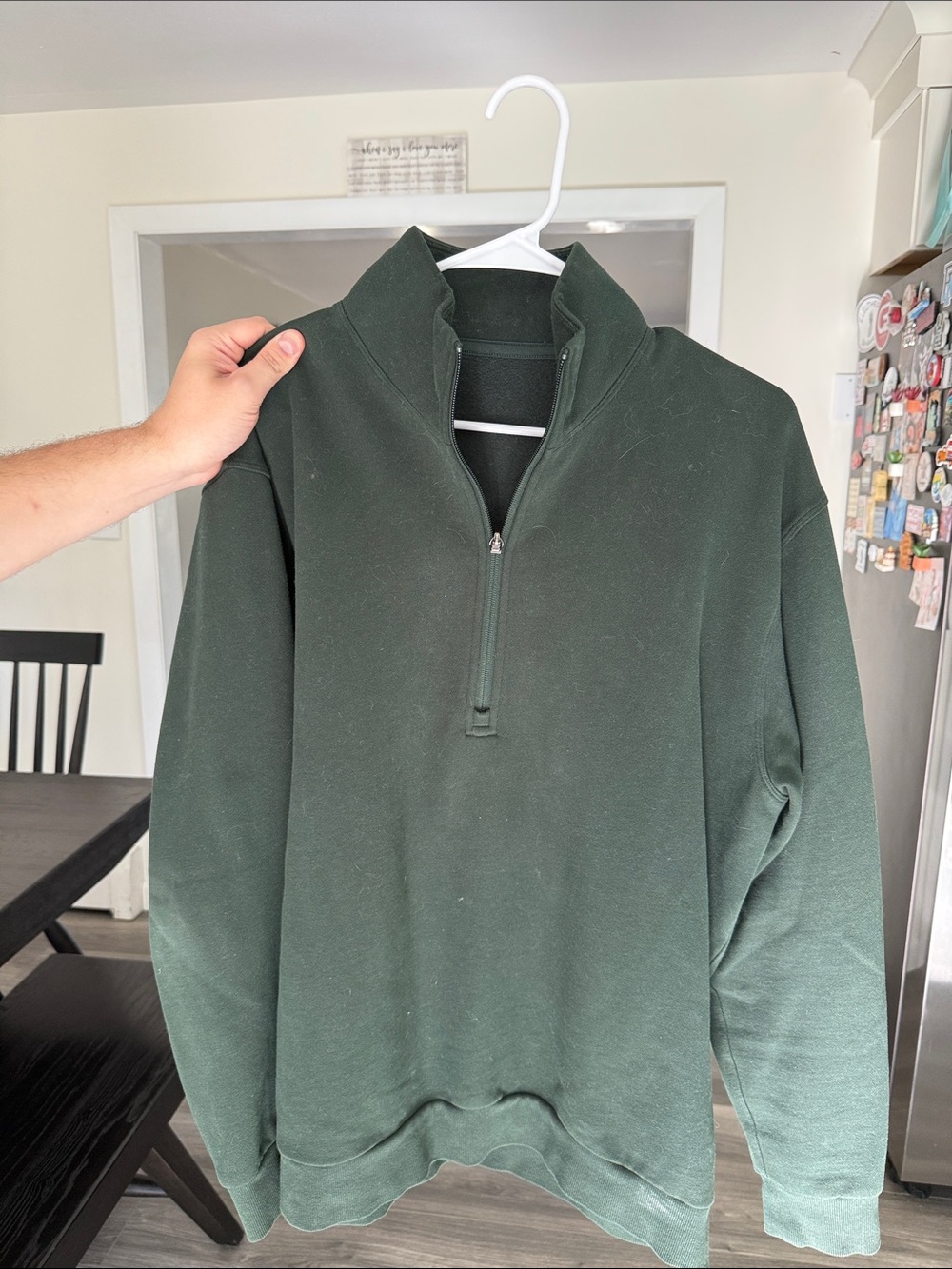 Lululemon Steady State Men's Dark Green Half Zip Sweater- Legacy Green